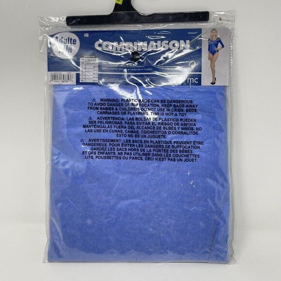 Dance One Piece Bodysuit‎ Shiny Metallic Blue Costume Cosplay Theater Adult SML - Picture 3 of 7